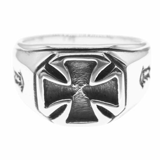BILL WALL LEATHER ビルウォールレザー BWL Iron Cross Signet Ring アイアンクロス シグネット リング  18.5号【美品】【中古】