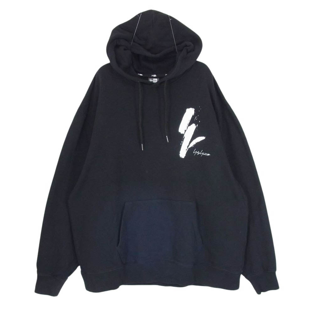Yohji Yamamoto POUR HOMME ヨウジヤマモトプールオム 23AW HJ-T92-281 New Era OS HOODIE NEW ERA HOODIE ニューエラ フーディー プルオーバー パーカー ブラック系 XXL【中古】