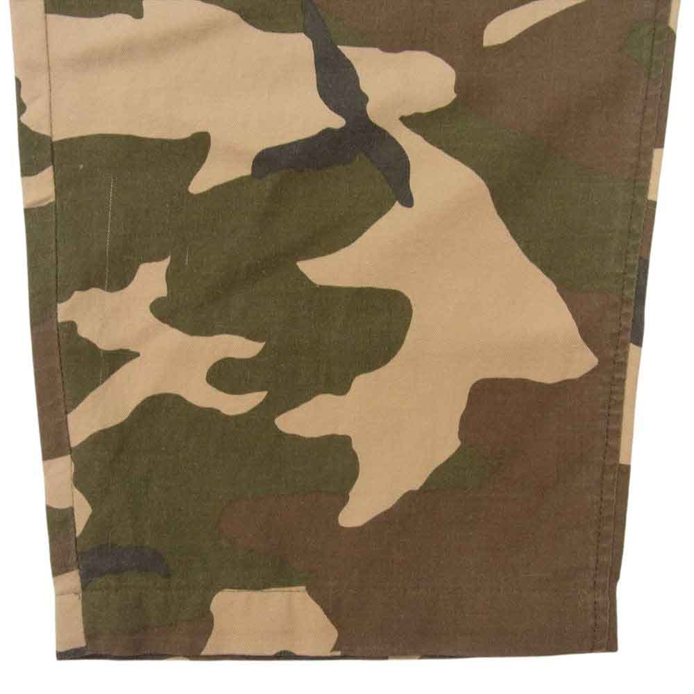 Y's Yohji Yamamoto ワイズ ヨウジヤマモト Y's for men ワイズフォーメン MZ-P15-016 カモフラ 迷彩 レーヨンリネン混コットン ウエスト紐 ワイドパンツ ブラウン系 2【中古】