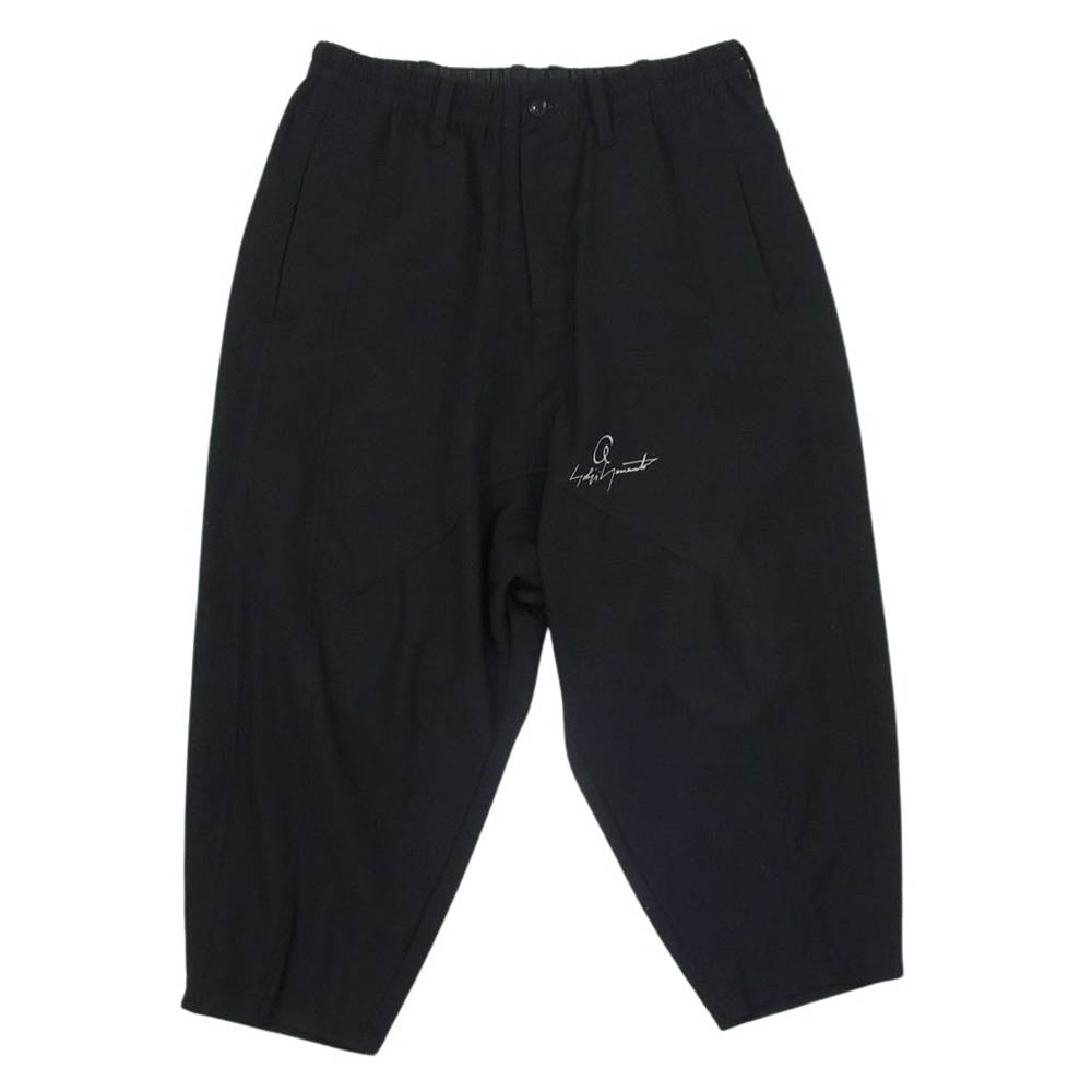 Yohji Yamamoto POUR HOMME ヨウジヤマモトプールオム 16SS HO-P91-101 ウール ギャバジン プリント サルエルパンツ ブラック系 2【中古】