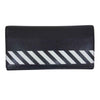 OFF-WHITE オフホワイト イタリア製 二つ折り レザー  ロング ウォレット 長財布 ブラック系【中古】