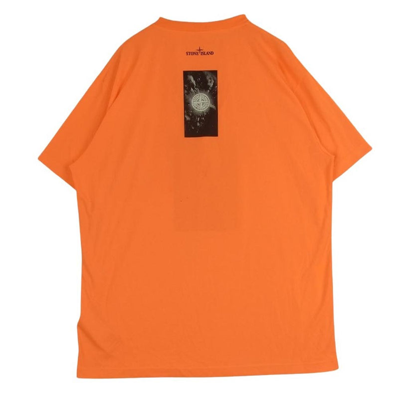 STONE ISLAND ストーンアイランド 70152NS80 Fluo Graphic Tee グラフィック プリント 半袖 Tシャツ オレンジ系 XXL【中古】