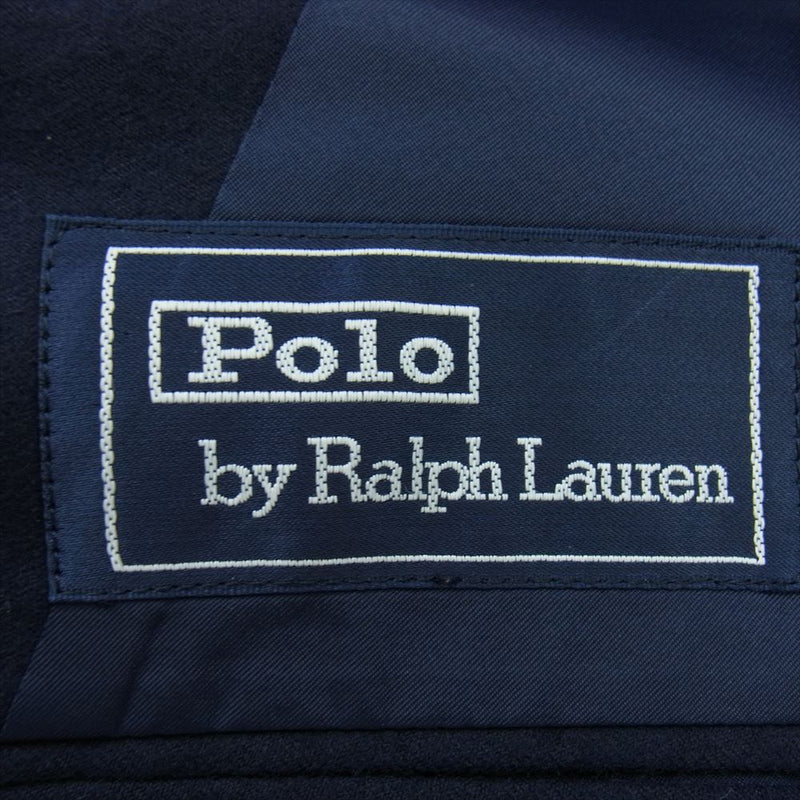 POLO RALPH LAUREN ポロ・ラルフローレン 紺ブレザー ウール ダブル テーラード ジャケット 金ボタン ネイビー系【中古】