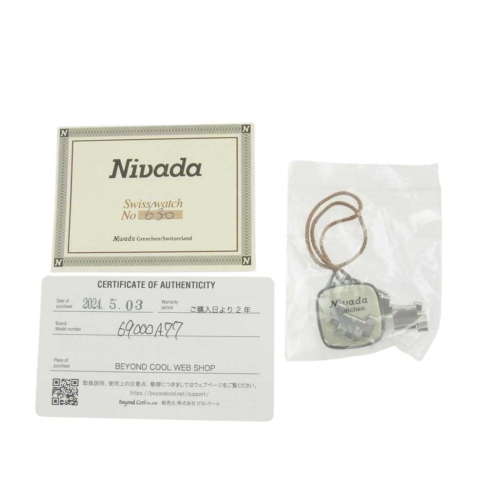 ニバダ グレンヒェン 69000A77 F77デイト 腕時計 自動巻き シルバー系【美品】【中古】