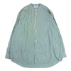 GRAPHPAPER グラフペーパー 23SS GM234-50002STB Broad LS Oversized Band Collar Shirt ストライプ バンドカラー 長袖 シャツ グリーン系 1【中古】