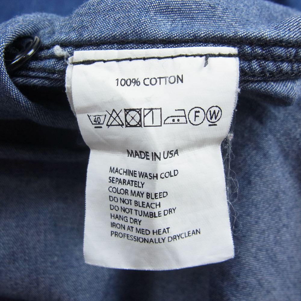 Engineered Garments エンジニアードガーメンツ USA製 デニム ワーク 長袖 シャツ インディゴブルー系 S【中古】