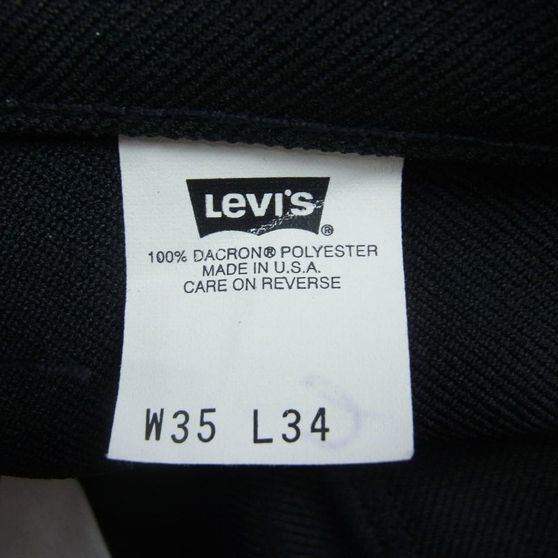Levi's リーバイス 90s Sta Prest スタプレ ブーツカット フレア パンツ ブラック系 W35L34【中古】