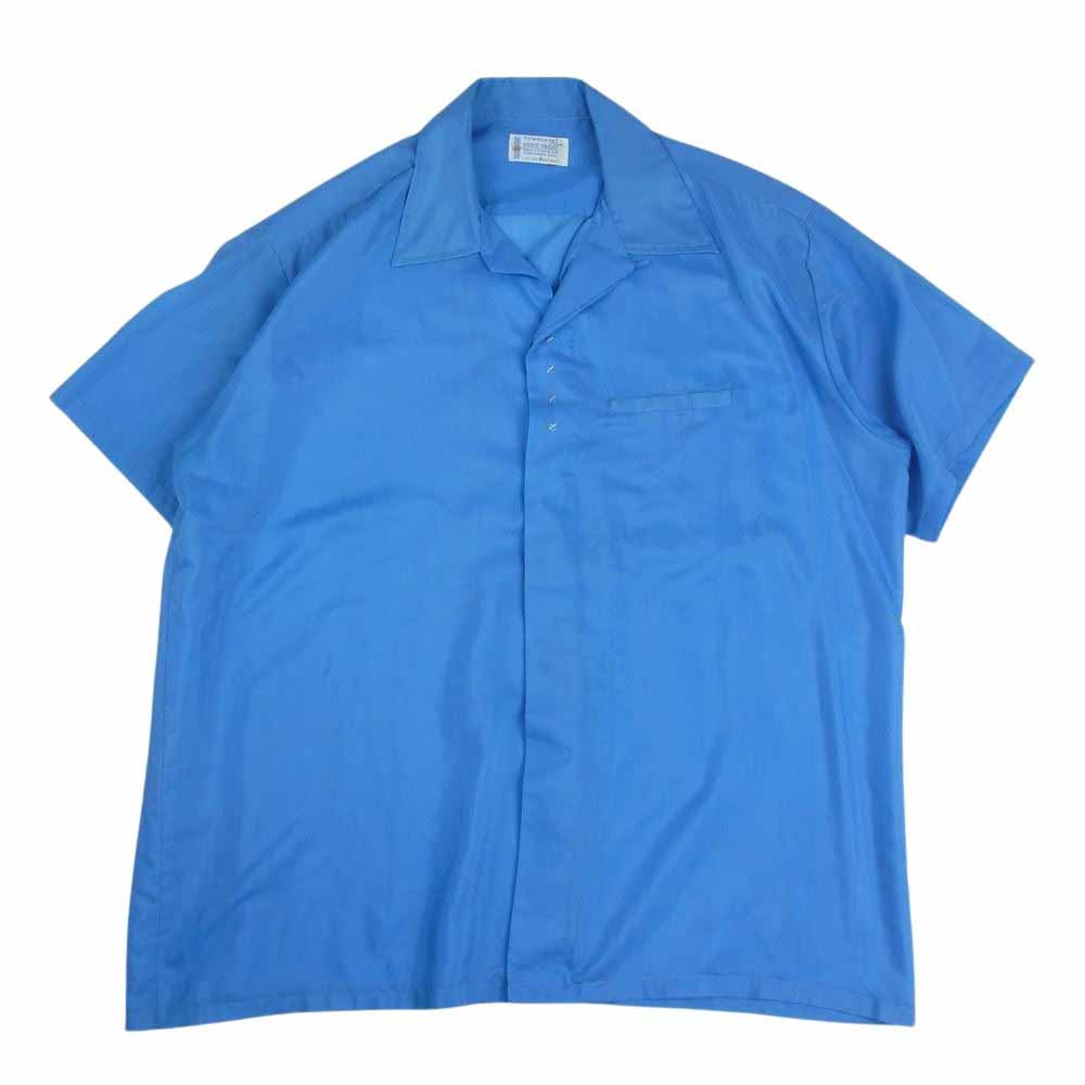 タウンクラフト ヴィンテージ 50s 60s PENNEYSタグ オープンカラー 半袖 シャツ ブルー系 L【中古】