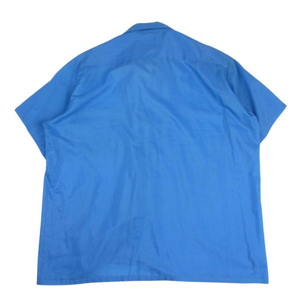 タウンクラフト ヴィンテージ 50s 60s PENNEYSタグ オープンカラー 半袖 シャツ ブルー系 L【中古】