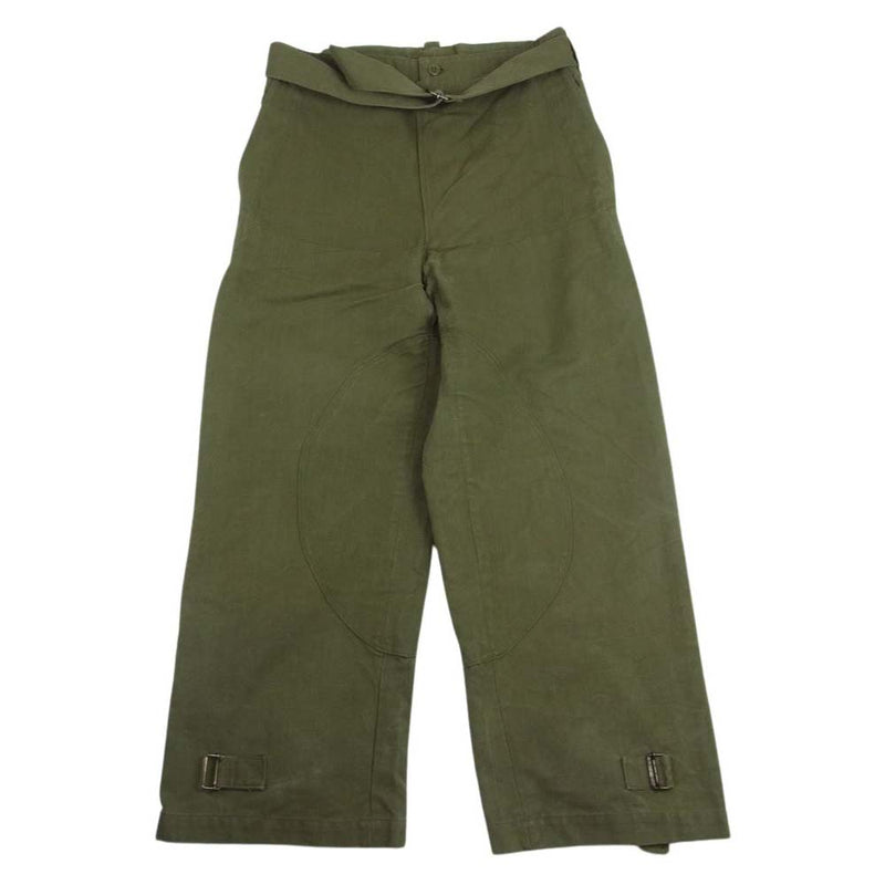 フレンチミリタリー ヴィンテージ フランス軍 French Army M38 Motorcycle Pants モーター サイクル パンツ カーキ系【中古】