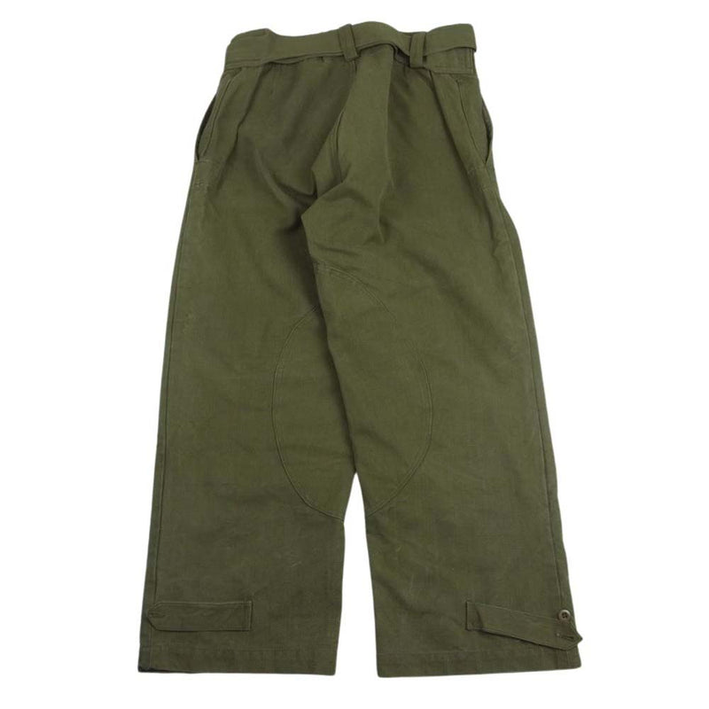 フレンチミリタリー ヴィンテージ フランス軍 French Army M38 Motorcycle Pants モーター サイクル パンツ カーキ系【中古】