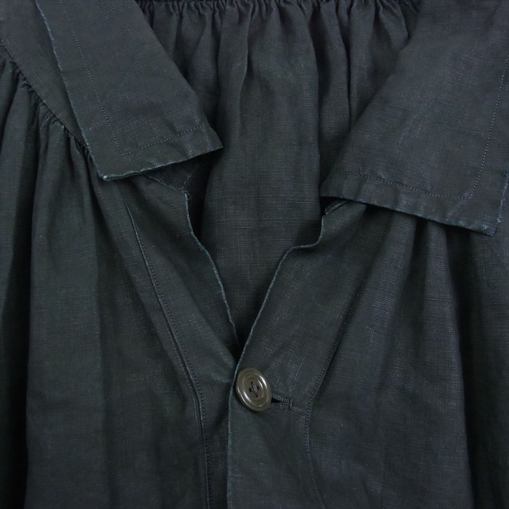 ヴィンテージ ヴィンテージ 30s 40s  Braillon製 biaude フレンチワーク ビヨード フルオープン ロング シャツ コート ブラック系【中古】