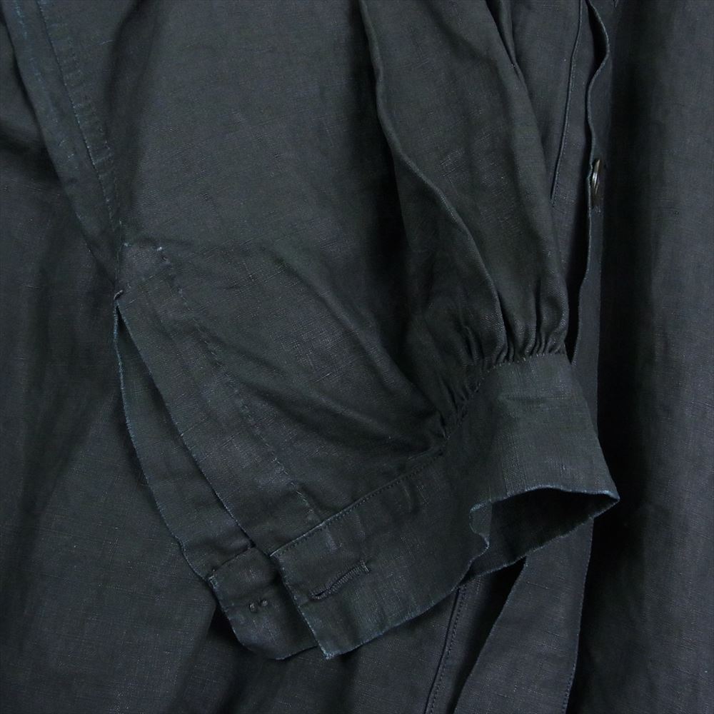 ヴィンテージ ヴィンテージ 30s 40s  Braillon製 biaude フレンチワーク ビヨード フルオープン ロング シャツ コート ブラック系【中古】