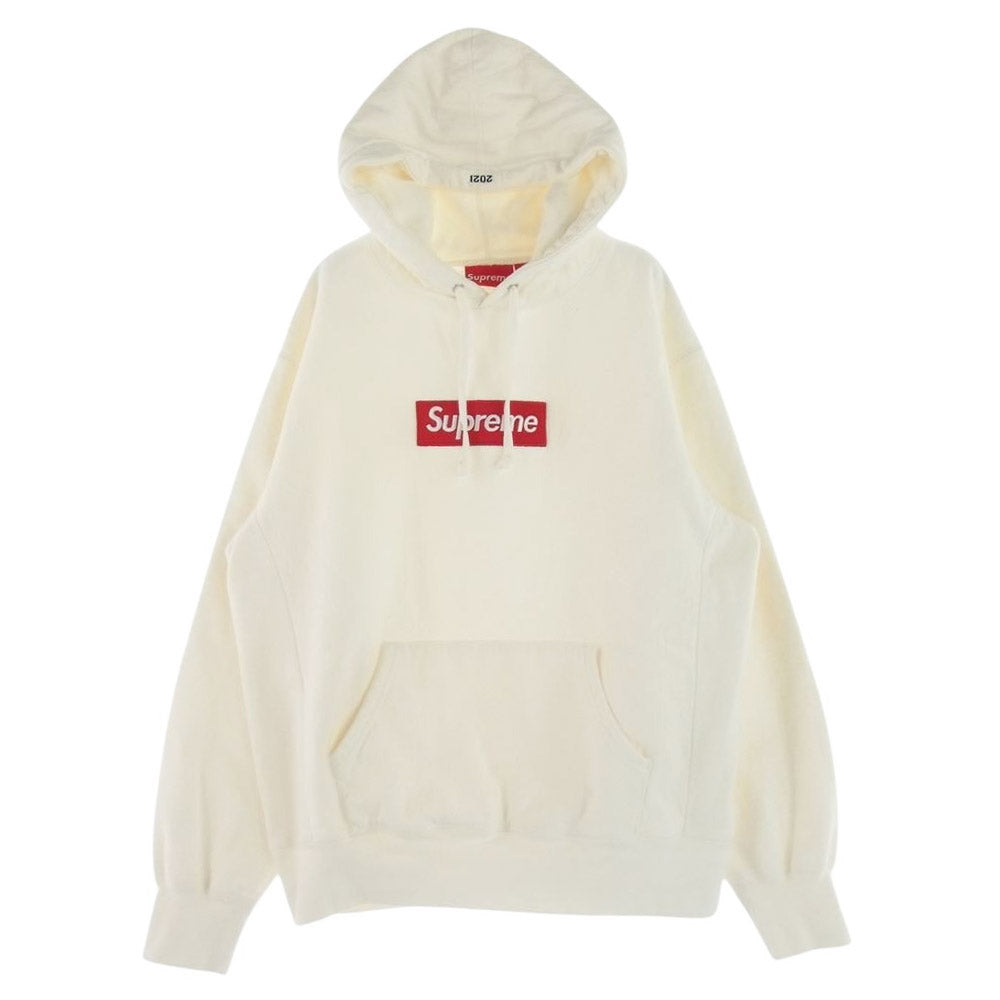 Supreme シュプリーム 21AW Box Logo Hooded Sweatshirt  ボックスロゴ プルオーバー スウェット パーカー ホワイト  ホワイト系 S【中古】