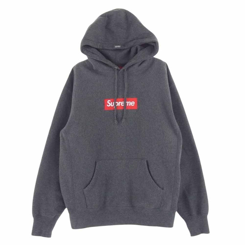 Supreme シュプリーム 21AW Box Logo Hooded Sweatshirt ボックスロゴ プルオーバー スウェット パーカー チャコール グレー系 S【中古】