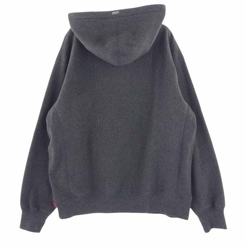 Supreme シュプリーム 21AW Box Logo Hooded Sweatshirt ボックスロゴ プルオーバー スウェット パーカー チャコール グレー系 S【中古】