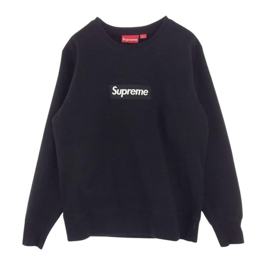 Supreme シュプリーム 18AW  Box Logo Crewneck Sweatshirt ボックスロゴ プルオーバー クルーネック スウェット ブラック ブラック系 S【中古】