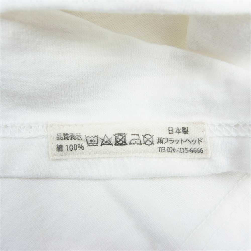 THE FLAT HEAD ザフラットヘッド FN-THC-014 T SHIRT THC SERIES 3本針の1本外し縫製 ヘビー ウェイト 半袖 Tシャツ  ホワイト系 38【中古】