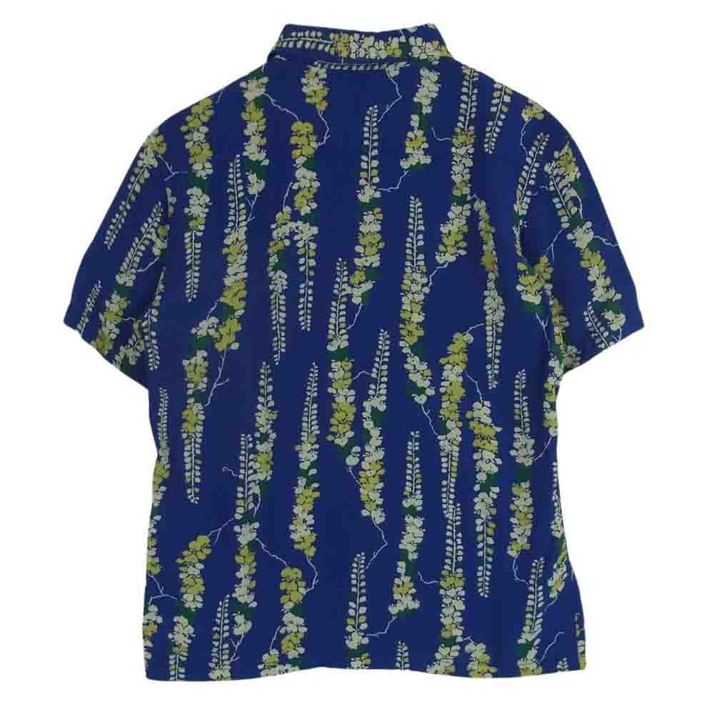 THE FLAT HEAD ザフラットヘッド F-SHS-004S HAWAIIAN SHIRTS ハワイアン アロハ シャツ 半袖 ブルー系 S 36【中古】