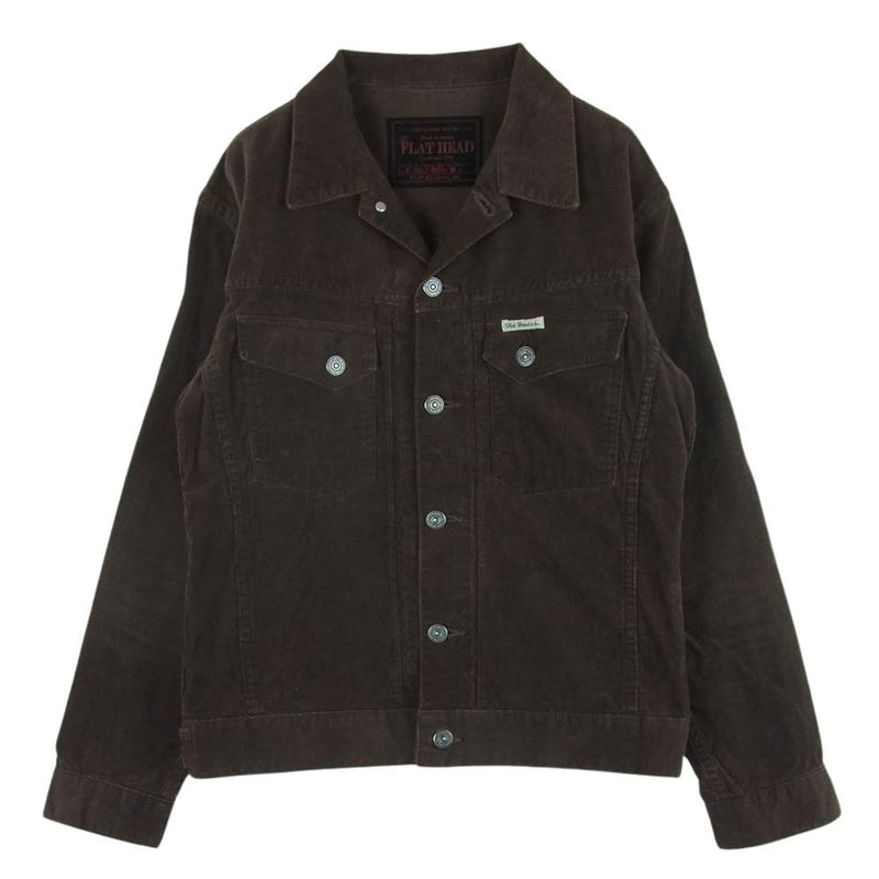 THE FLAT HEAD ザフラットヘッド F-OOJ-001 CORDUROY JACKET コーデュロイ ジャケット ブラウン系 M【中古】