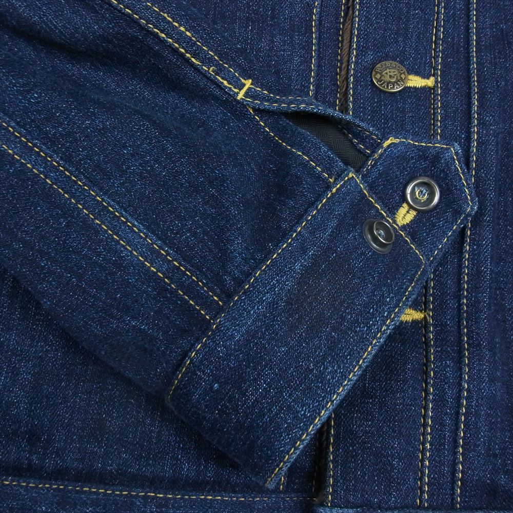 R.J.B アールジェイビー THE FLAT HEAD フラットヘッド ジンバブエコットン デニム ボア ジャケット インディゴブルー系 40【中古】