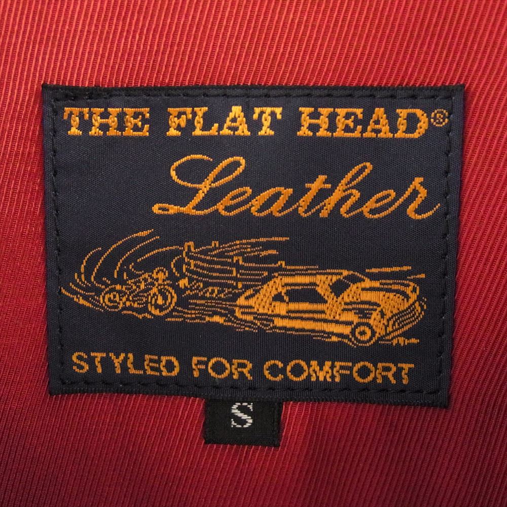 THE FLAT HEAD ザフラットヘッド SRJ-07C  HORSE HIDE RIDERS JKT ホースハイド 馬革 レザー 茶芯革 シングル ライダース ジャケット ブラック系 S【中古】