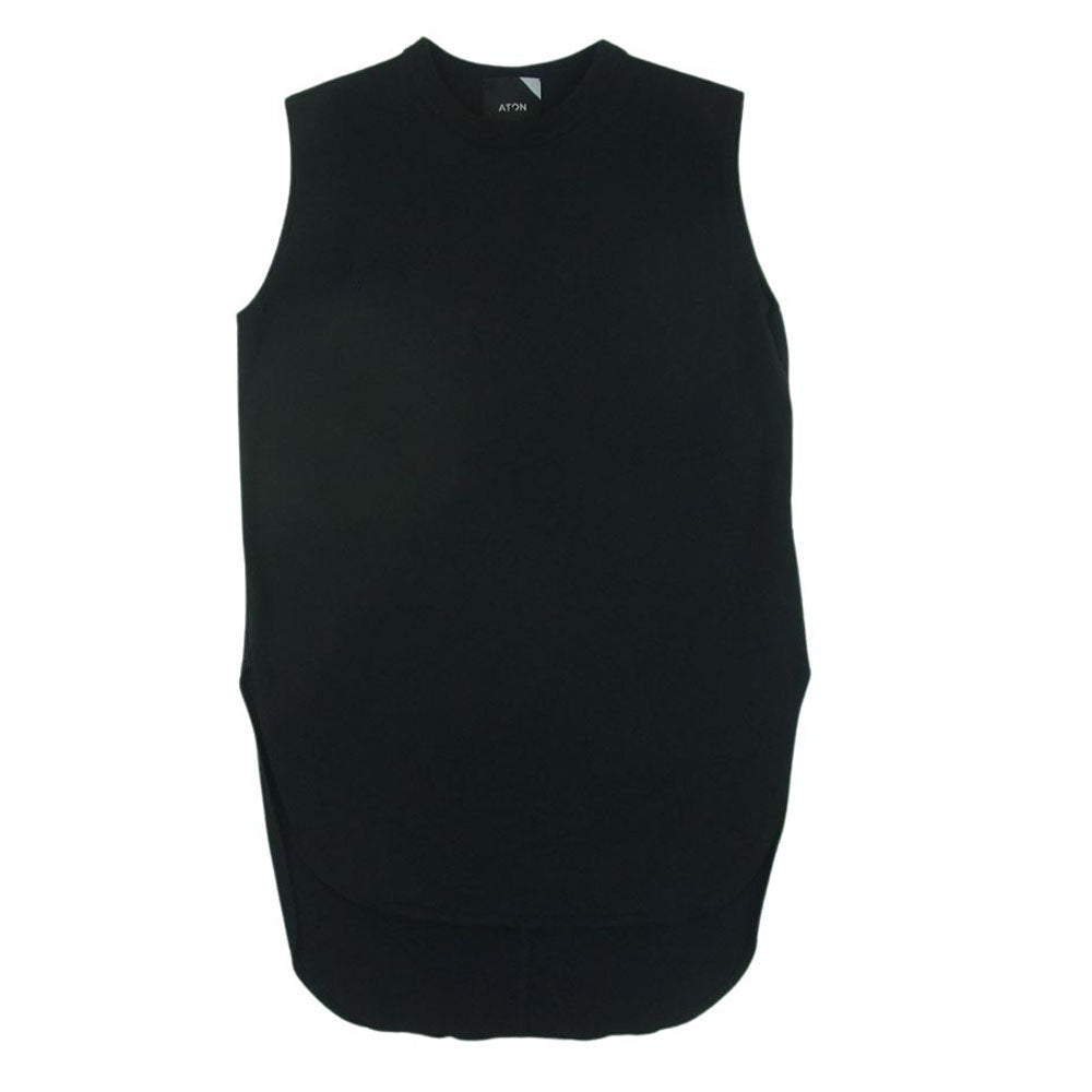 エイトン KKAGIM0032 SUVIN AIR SPINNING ROUND HEM TANK TOP タンクトップ Tシャツ ブラック系 01【中古】