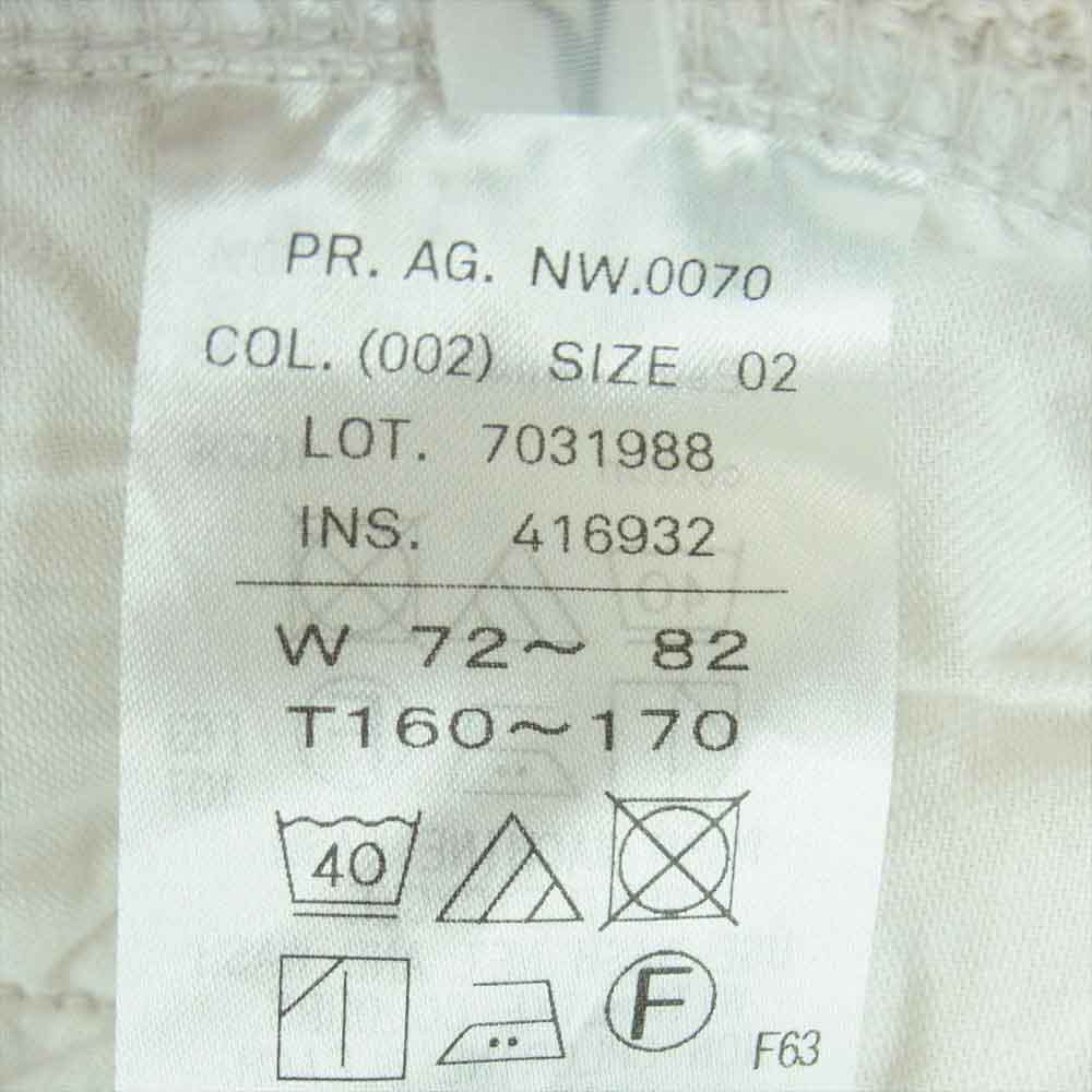 エイトン PRAGNW0070 ZERO TSURI URAKE SWEAT PANTS スウェット パンツ コットン 日本製 オフホワイト系 02【中古】