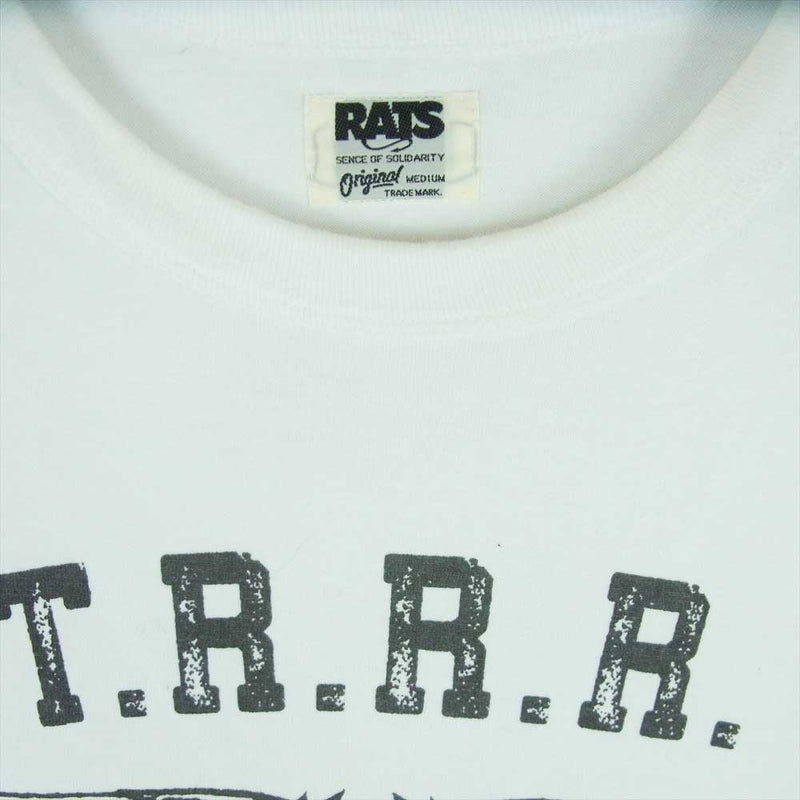 RATS ラッツ T.R.R.R. イーグル プリント 半袖 TEE Ｔシャツ コットン 日本製 ホワイト系 M【中古】