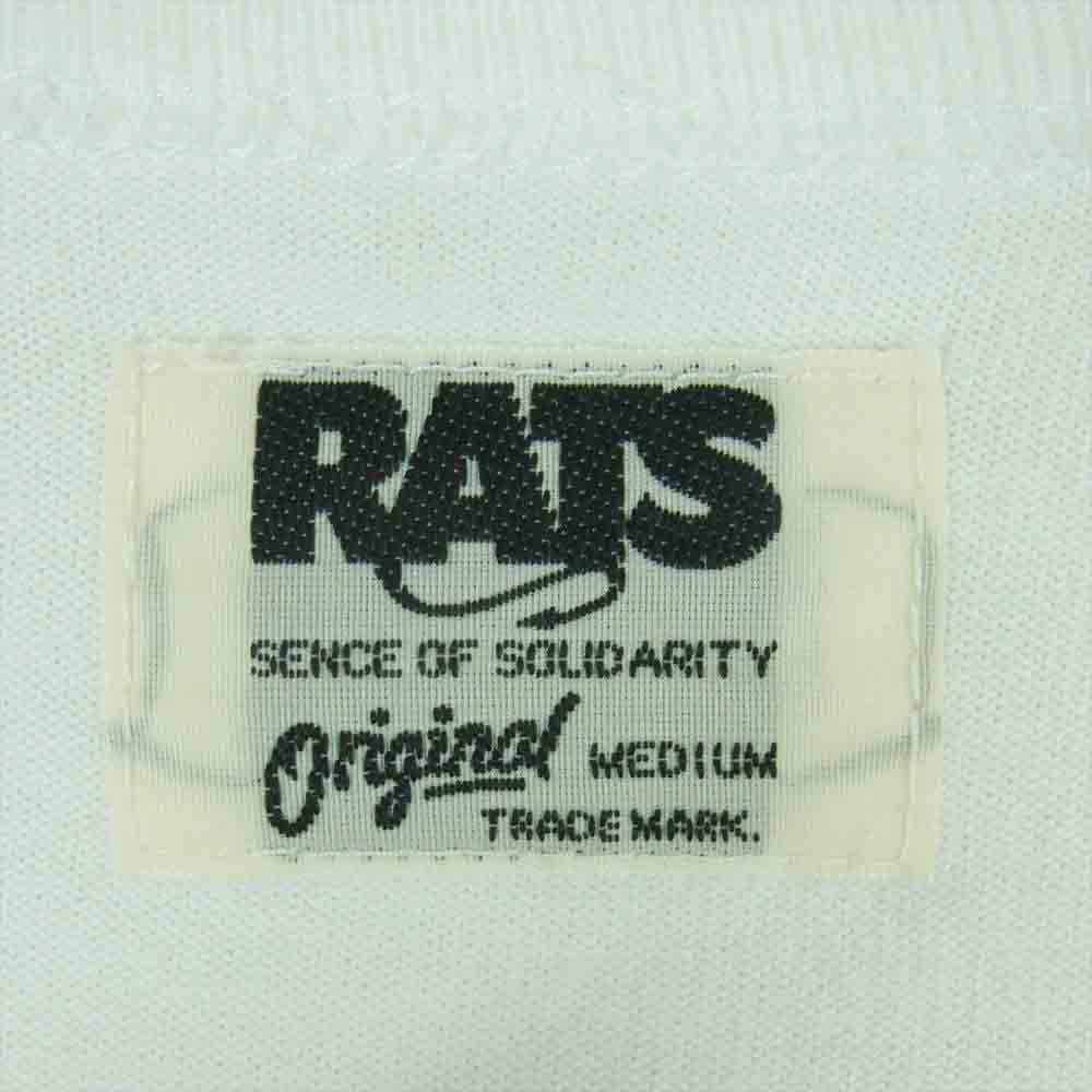 RATS ラッツ T.R.R.R. イーグル プリント 半袖 TEE Ｔシャツ コットン 日本製 ホワイト系 M【中古】