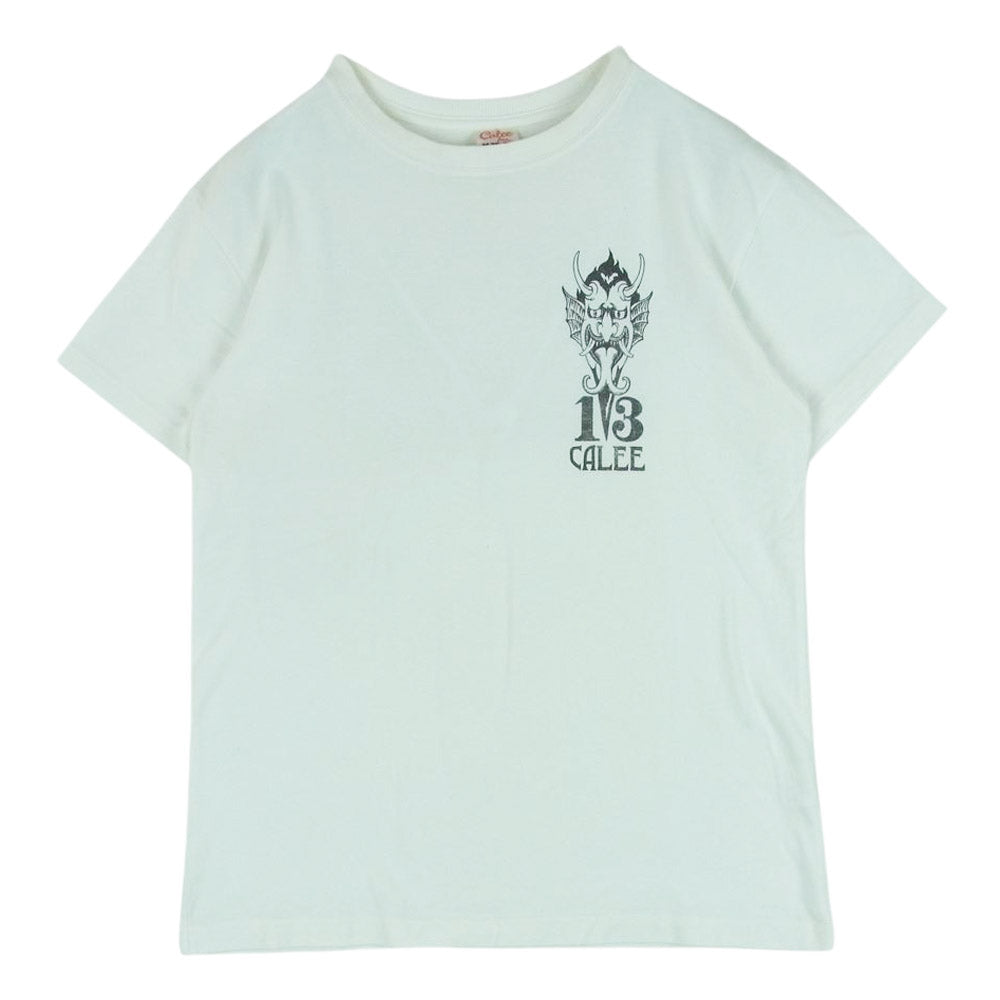 CALEE キャリー HICHOPPER13 ハイチョッパー13 半袖 Ｔシャツ コットン 日本製 ホワイト系 M【中古】