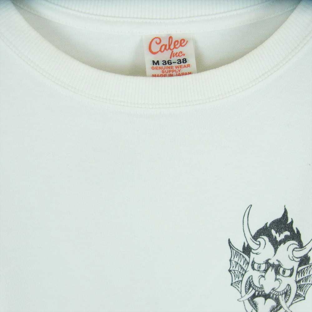 CALEE キャリー HICHOPPER13 ハイチョッパー13 半袖 Ｔシャツ コットン 日本製 ホワイト系 M【中古】