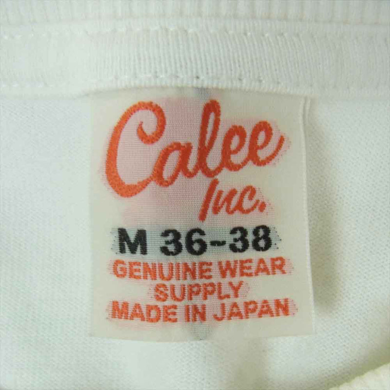 CALEE キャリー HICHOPPER13 ハイチョッパー13 半袖 Ｔシャツ コットン 日本製 ホワイト系 M【中古】