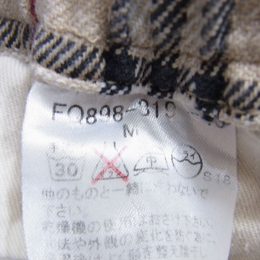 BURBERRY BLUE LABEL バーバリーブルーレーベル ロゴ刺繍 ノバチェック ハーフ パンツ ショーツ ブラウン系 M【中古】