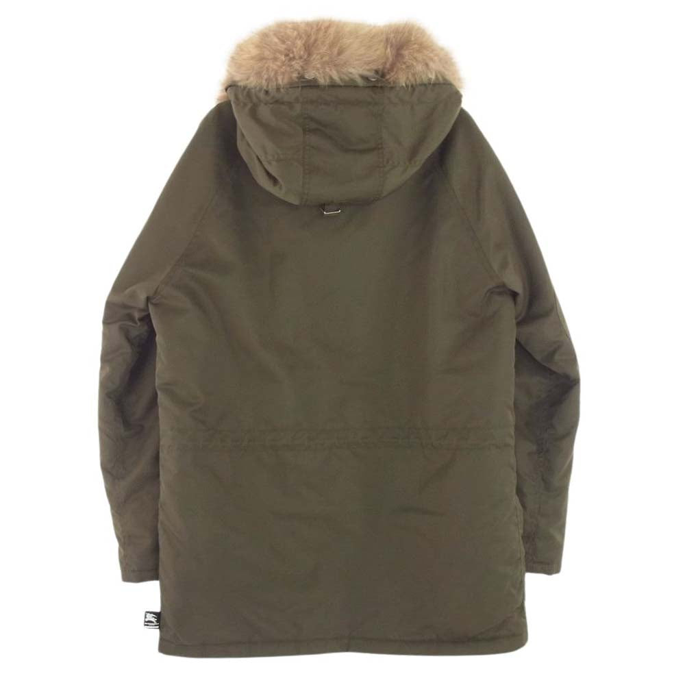 BURBERRY BLUE LABEL バーバリーブルーレーベル FCK51-917-63 ファー ダウン ジャケット 裏地チェック カーキ系 L【中古】