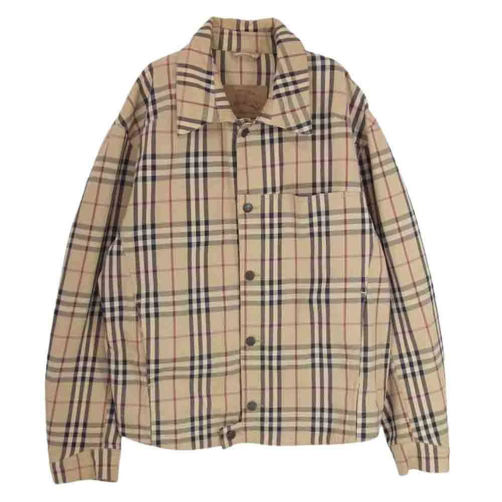 BURBERRY LONDON バーバリー ロンドン ノバチェック コットン ジャケット ブルゾン ブラウン系 XL【中古】