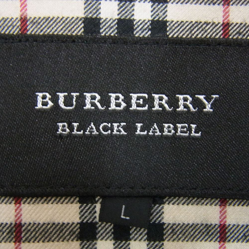 BURBERRY BLACK LABEL バーバリーブラックレーベル BMP48-230-28 ジップアップ リジッド デニム ジャケット 襟裏ノバチェック インディゴブルー系 L【中古】