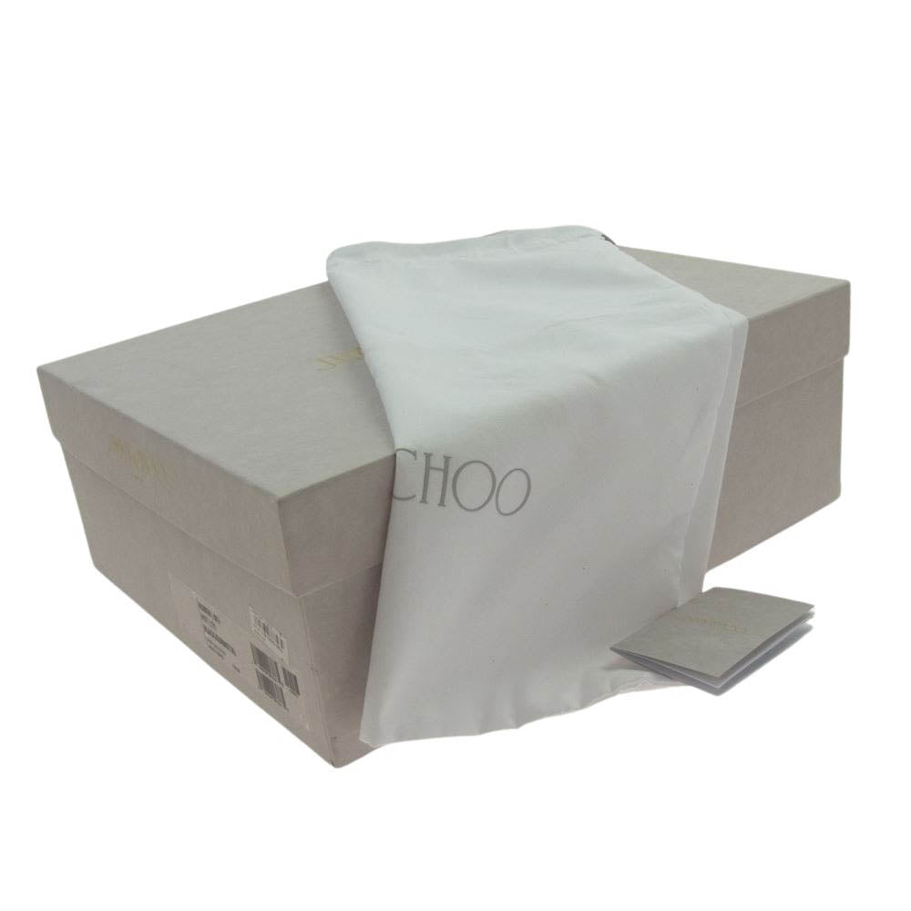 JIMMY CHOO ジミーチュウ RUBEN ルーベン スタッズ ベルト ハイカット スニーカー シューズ ブラック系 42.5【中古】