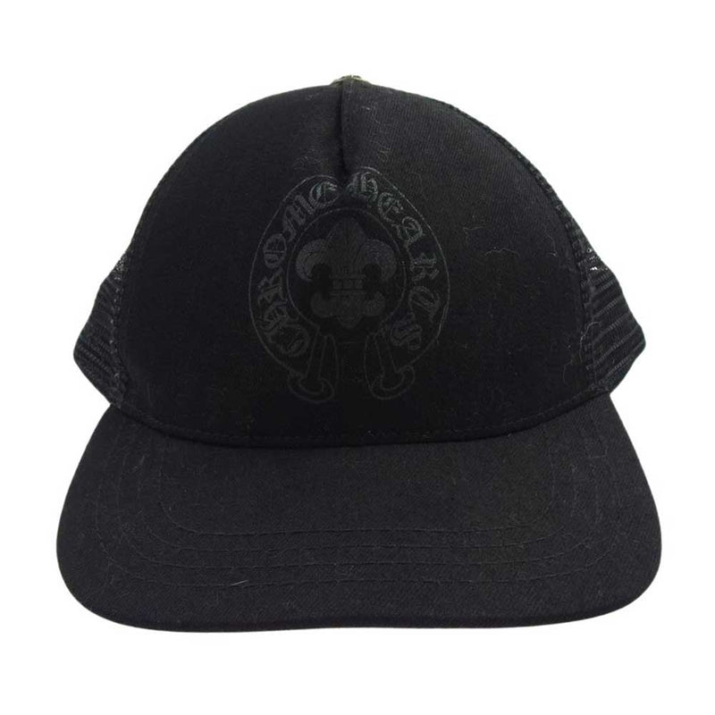 CHROME HEARTS クロムハーツ（原本無） TRUCKER CAP ホースシュー BSフレア メッシュ トラッカー キャップ ブラック系【中古】