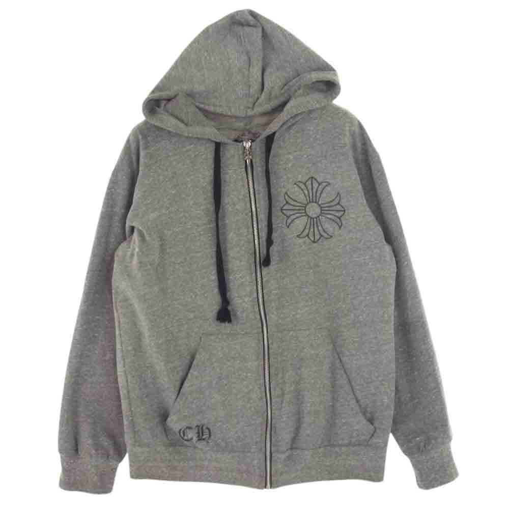 CHROME HEARTS クロムハーツ（原本無） CHプラス プリント メランジ ダガージップ パーカー グレー系 L【中古】