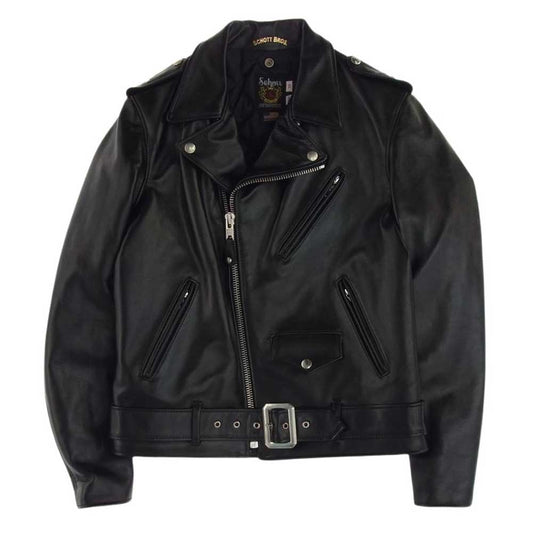 schott ショット 7823950087 613UHT HORSEHIDE ONESTAR TALL ホースハイド ワンスタートール 馬革 ダブル ライダースジャケット ブラック系 38【新古品】【未使用】【中古】