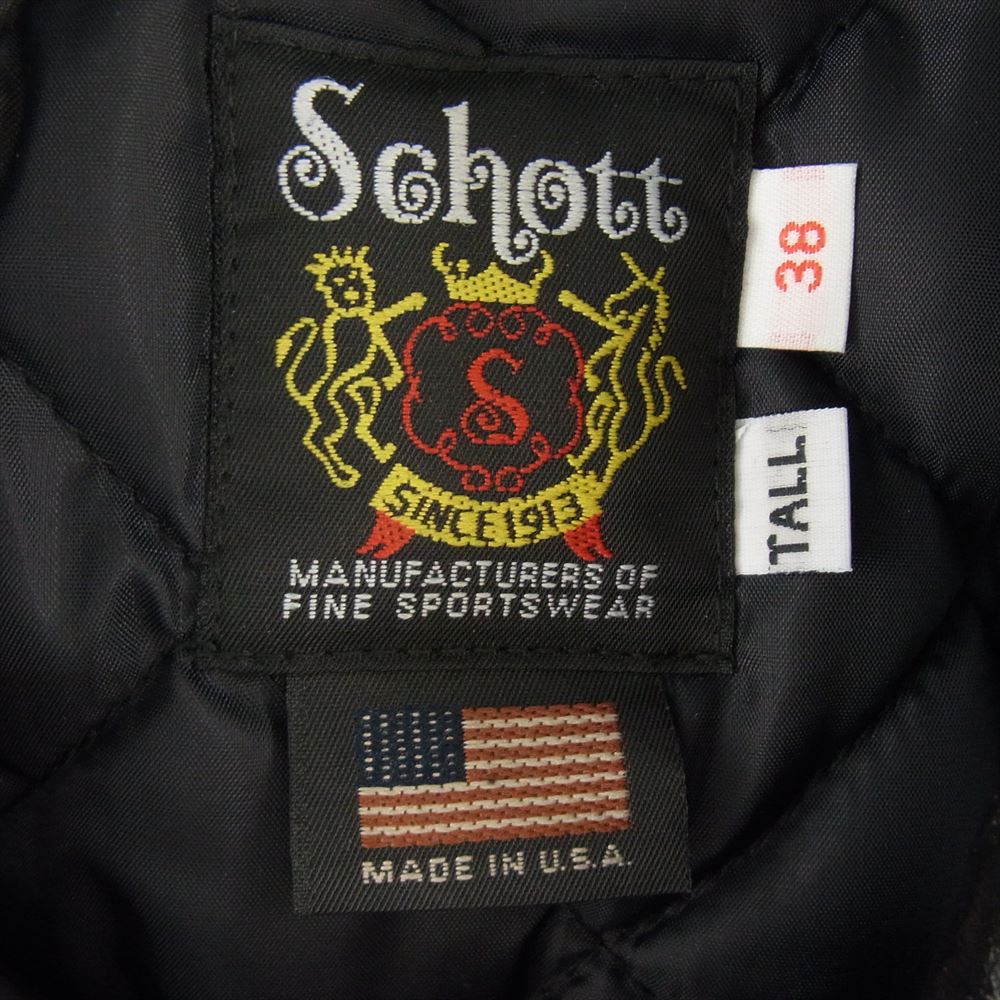 schott ショット 7823950087 613UHT HORSEHIDE ONESTAR TALL ホースハイド ワンスタートール 馬革 ダブル ライダースジャケット ブラック系 38【新古品】【未使用】【中古】
