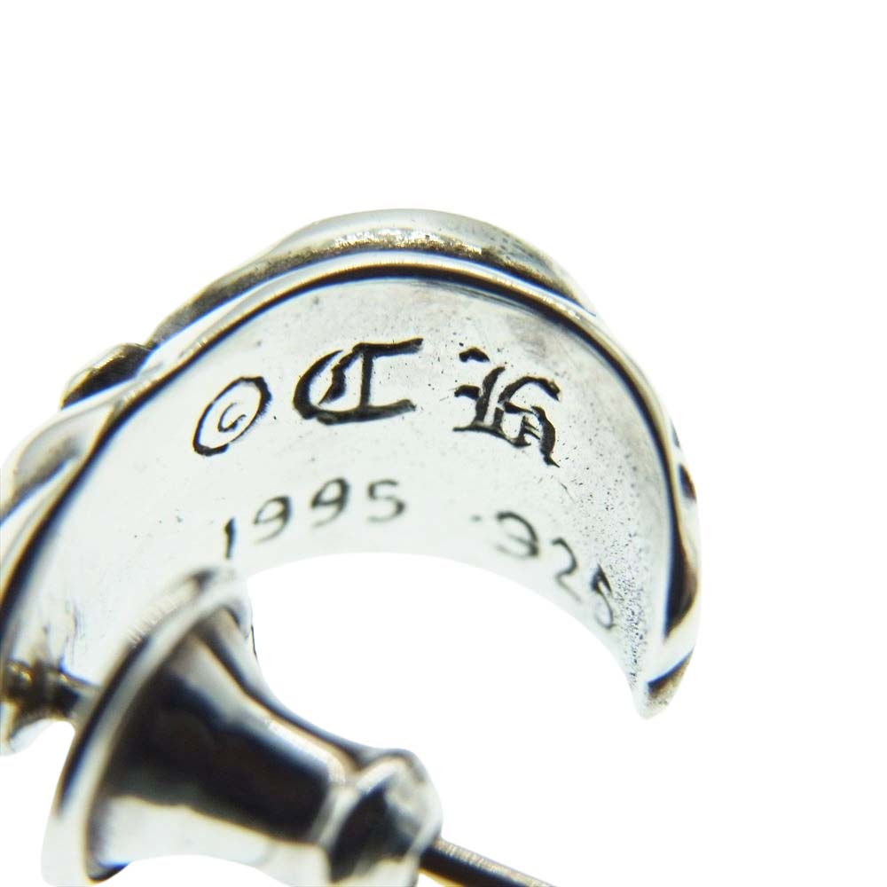 CHROME HEARTS クロムハーツ（原本無） CARVED TEARDROP カーブド ティアドロップ ピアス シルバー系【中古】