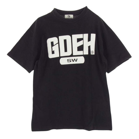 GOODENOUGH グッドイナフ 90s 初期 オリジナル GDEH SW ロゴ カレッジプリント 半袖 ロゴ Tシャツ ブラック系【中古】