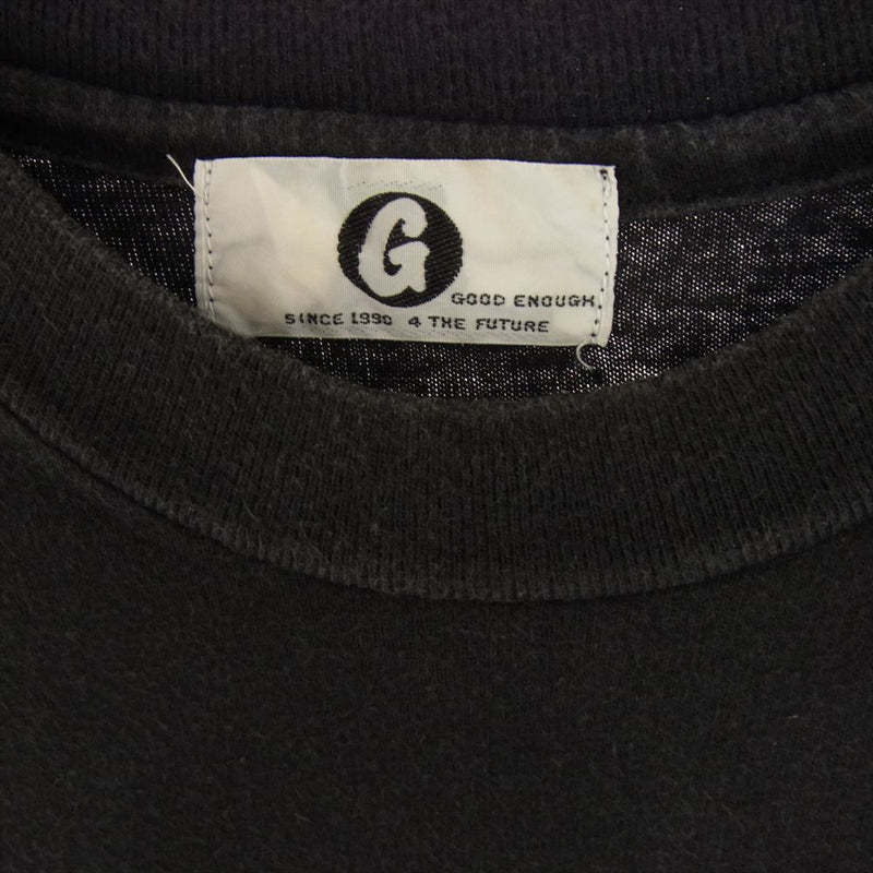 GOODENOUGH グッドイナフ 90s 初期 オリジナル GDEH SW ロゴ カレッジプリント 半袖 ロゴ Tシャツ ブラック系【中古】