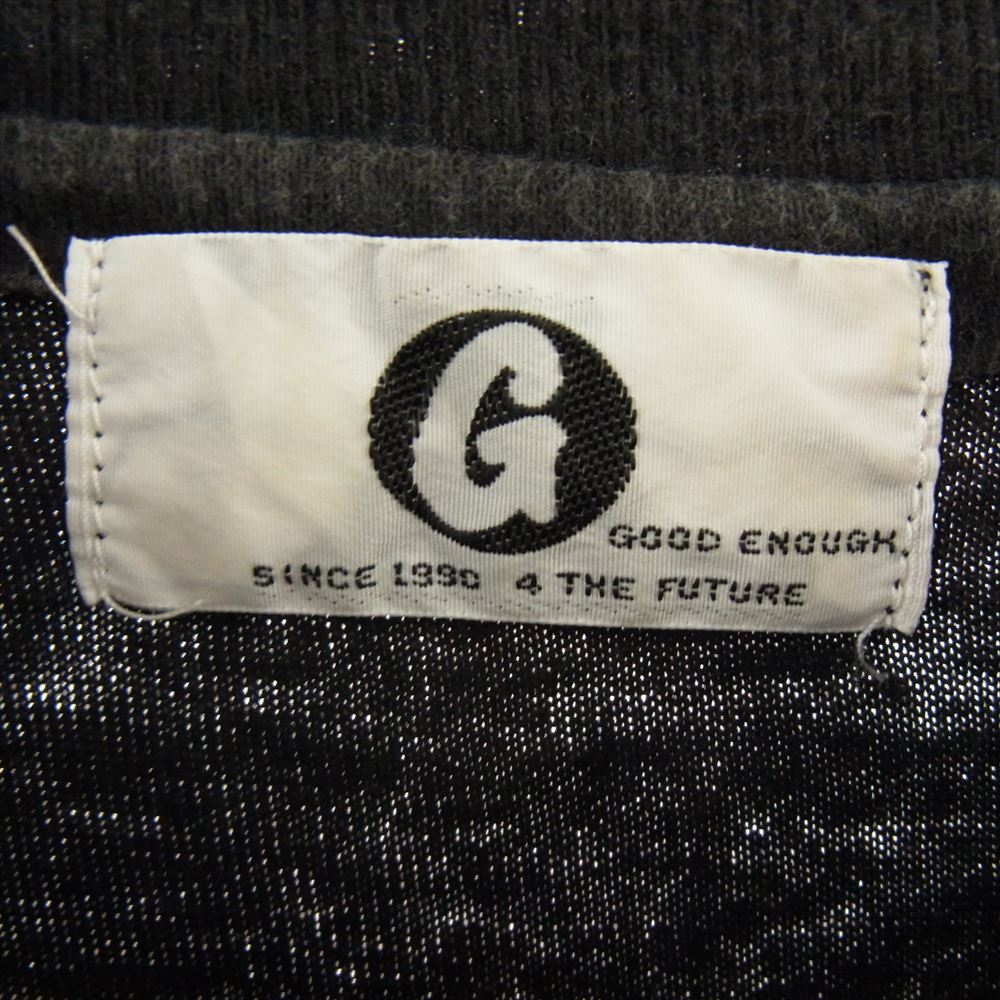 GOODENOUGH グッドイナフ 90s 初期 オリジナル GDEH SW ロゴ カレッジプリント 半袖 ロゴ Tシャツ ブラック系【中古】