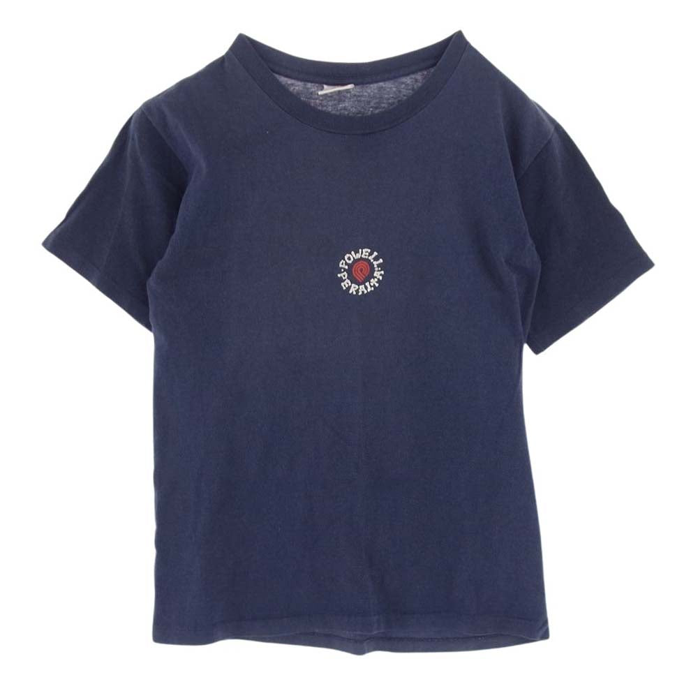 パウエル 90s USA製 ヴィンテージ PERALTA ペラルタ プリント 半袖 Tシャツ  ネイビー系 M【中古】