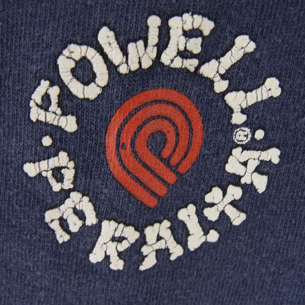 パウエル 90s USA製 ヴィンテージ PERALTA ペラルタ プリント 半袖 Tシャツ  ネイビー系 M【中古】