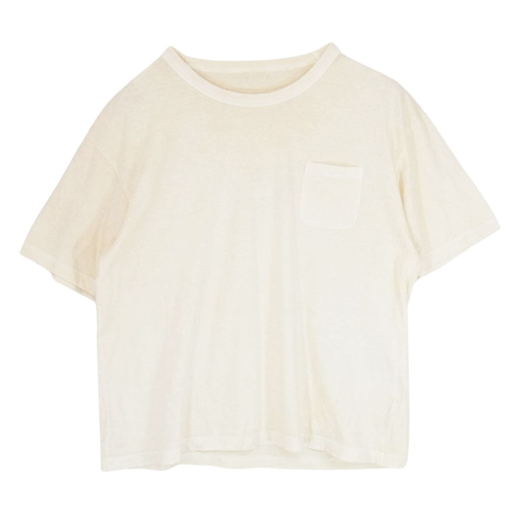 VISVIM ビズビム 20SS 0120105010014 AMPLUS TEE S/S UNEVEN DYE 斑染加工 アンプラス Tシャツ オフホワイト系 3【中古】