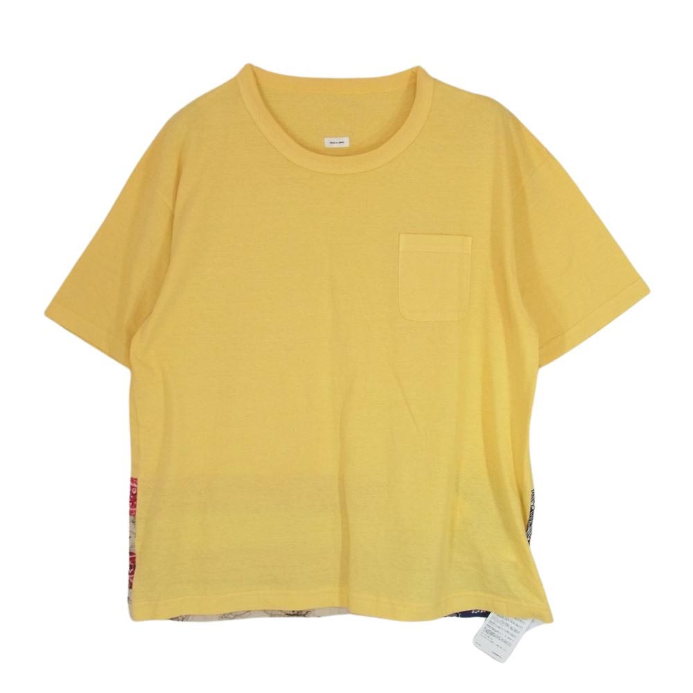 VISVIM ビズビム 0120305010003 JUMBO TEE S/S STARS 星条旗 フラッグ スター ジャンボ 半袖 Tシャツ イエロー系 3【中古】